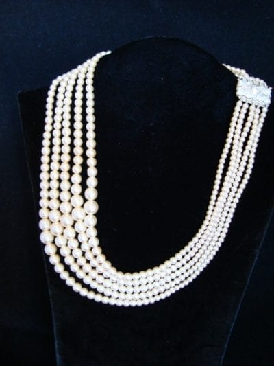 1950s 5 String Graduated Pearl Necklace-Wedding-Bride - SOLD - Jewels ...