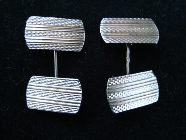 1950s Mens Solid Silver Cufflinks - SOLD - Jewels Past | Vintage ...