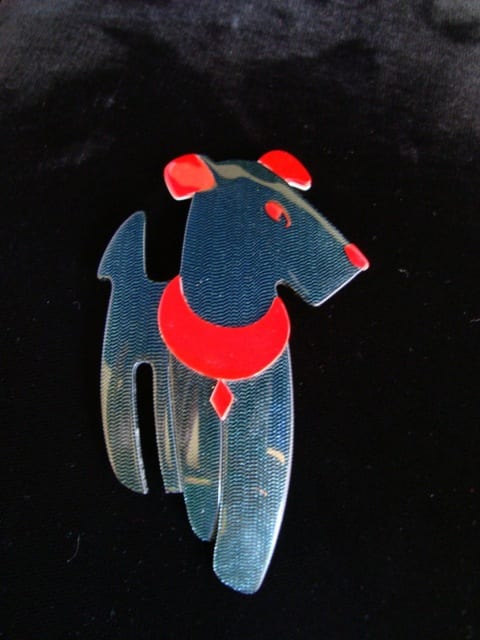 Lea stein dog deals brooch