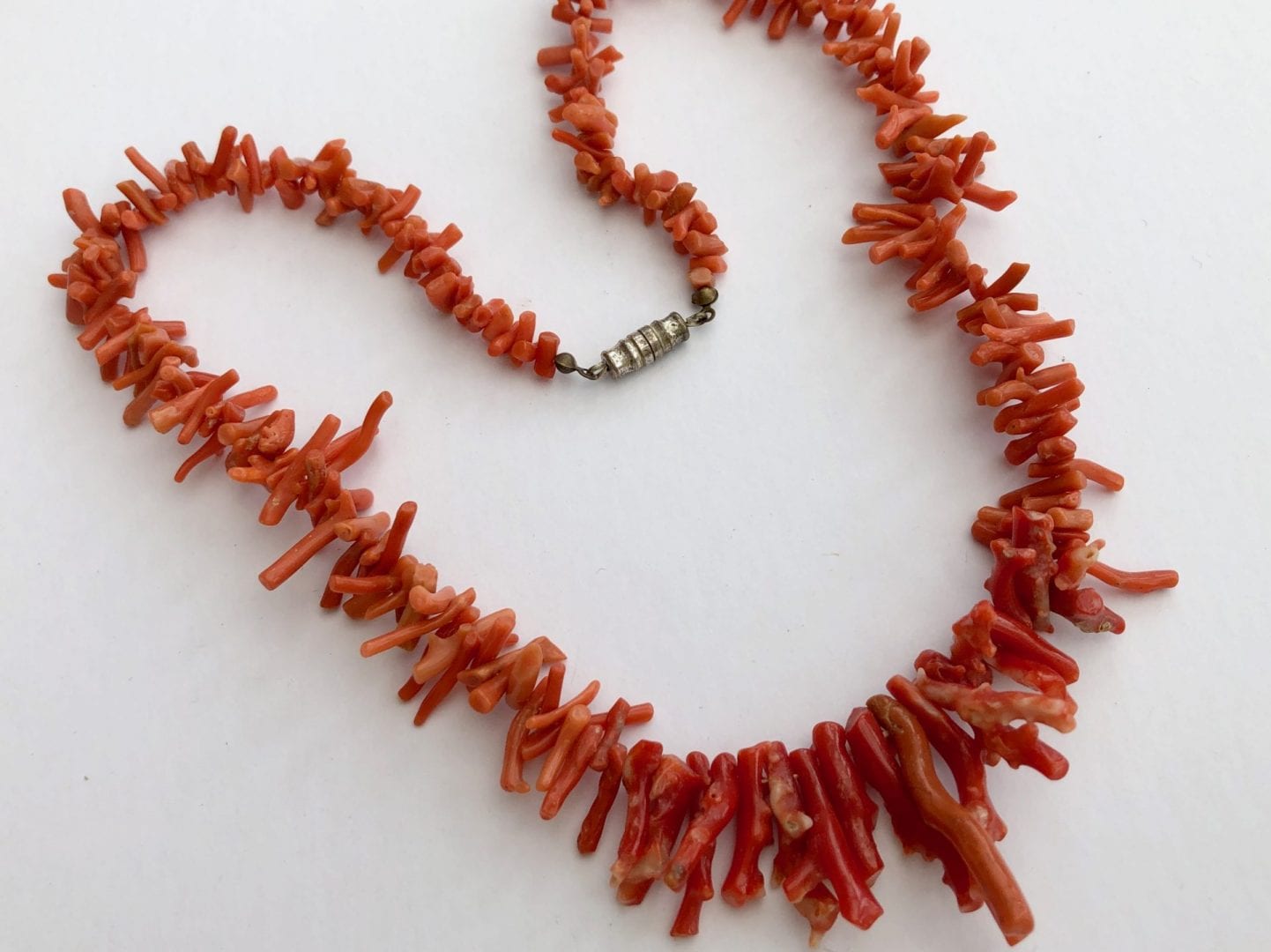 Genuine Italian Coral Necklace Real Coral Necklace Handmade