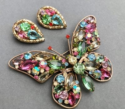 Weiss 1960s Butterfly Brooch