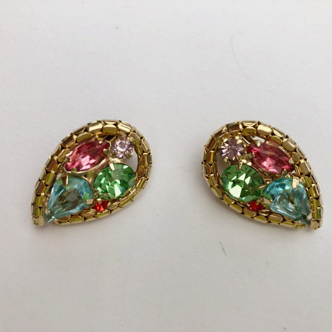 Weiss 1950s Clip Earrings - SOLD - Jewels Past | Vintage Costume Jewellery