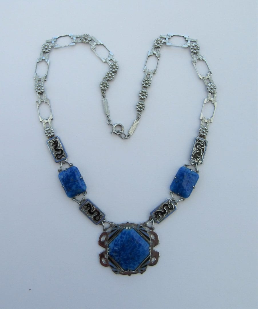 1920s Lapis Blue Necklace - SOLD - Jewels Past | Vintage Costume Jewellery