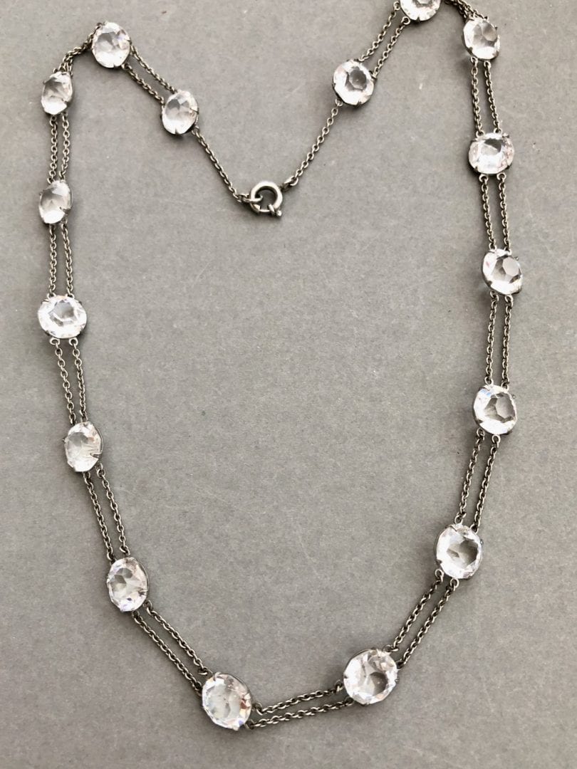 Edwardian Silver Riviere Necklace - SOLD - Jewels Past | Vintage ...