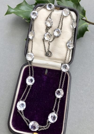 Edwardian Silver Riviere Necklace