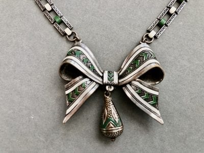 1920s Jakob Bengel Bow Necklace