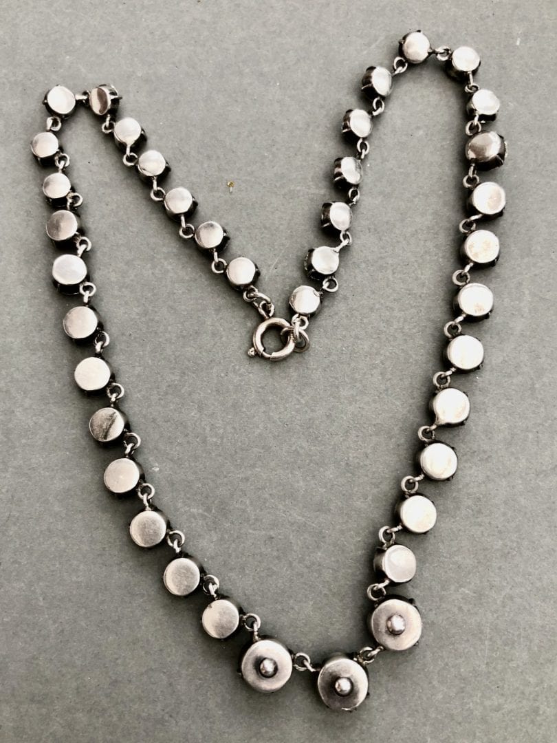 Art Deco Silver Riviere Necklace - SOLD - Jewels Past | Vintage Costume ...