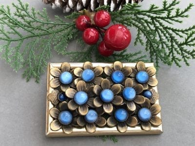 Neiger 1920s Blue Brooch