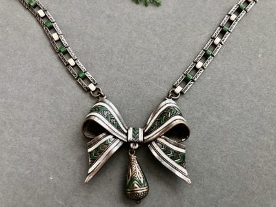 1920s Jakob Bengel Bow Necklace