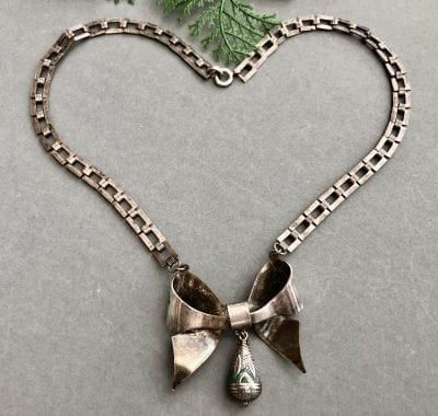 1920s Jakob Bengel Bow Necklace