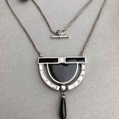 1920s Style Silver Pendant