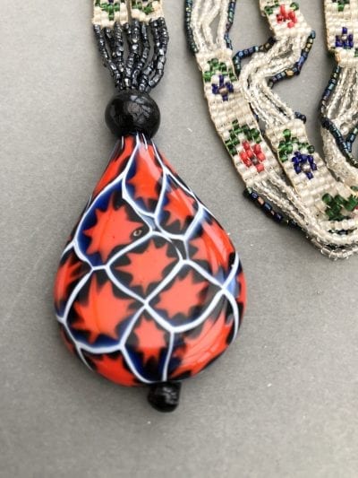 1920s Millefiori Flapper Necklace