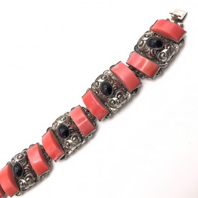 Neiger Black and Coral Bracelet