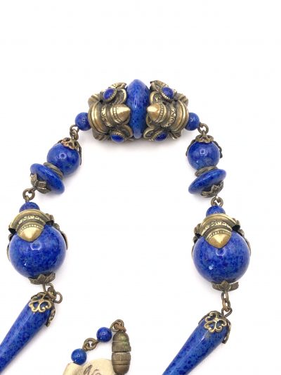 Neiger Lapis Blue Glass necklace