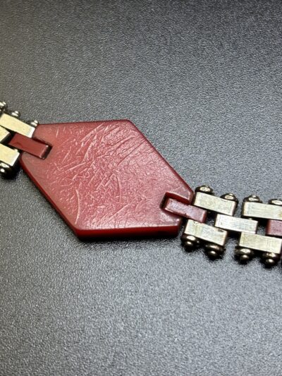 IMG 0627 scaled Jakob Bengel Red Galalith Brickwork (Mauerwerk ) German Necklace 1930